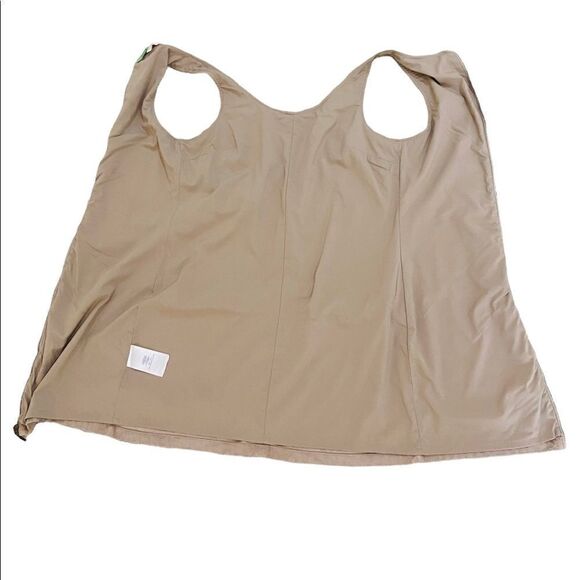 Guess micro suede biege tan sleeveless mini dress lined zippered pockets sz 4 - Picture 8 of 13